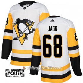 Barn Ishockey Pittsburgh Penguins Tröja Jaromir Jagr 68 Adidas 2017-2018 Vit Authentic